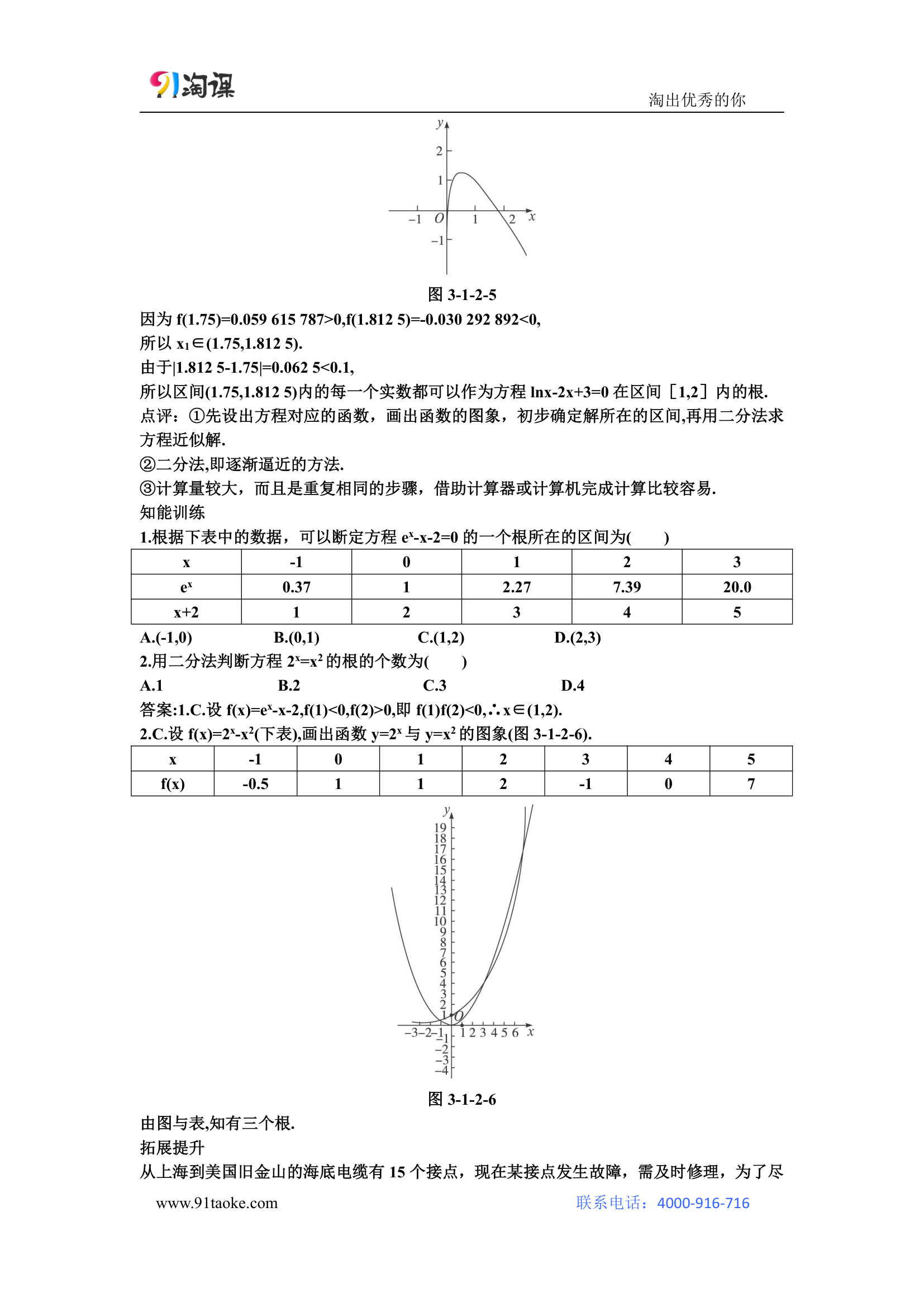 数学-人教A版-必修1-教学设计3：3.1.2 用二分法求方程的近似解.doc-第三章 函数的应用-教学设计.doc第7页