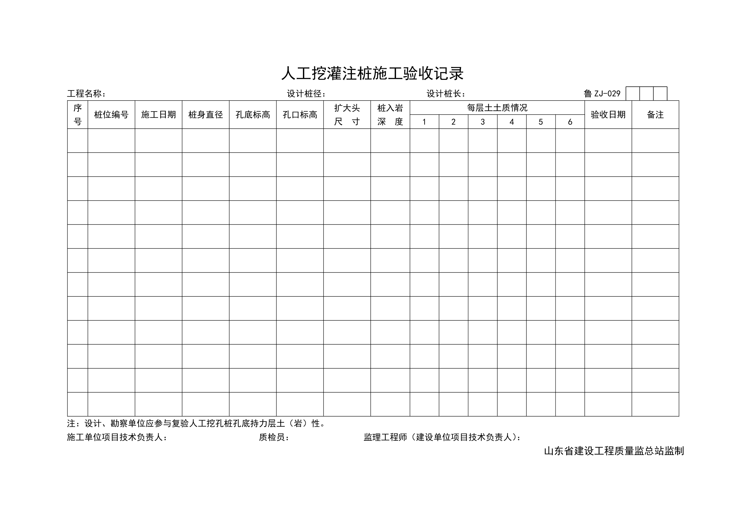 某人工挖灌注桩施工验收记录.doc第1页