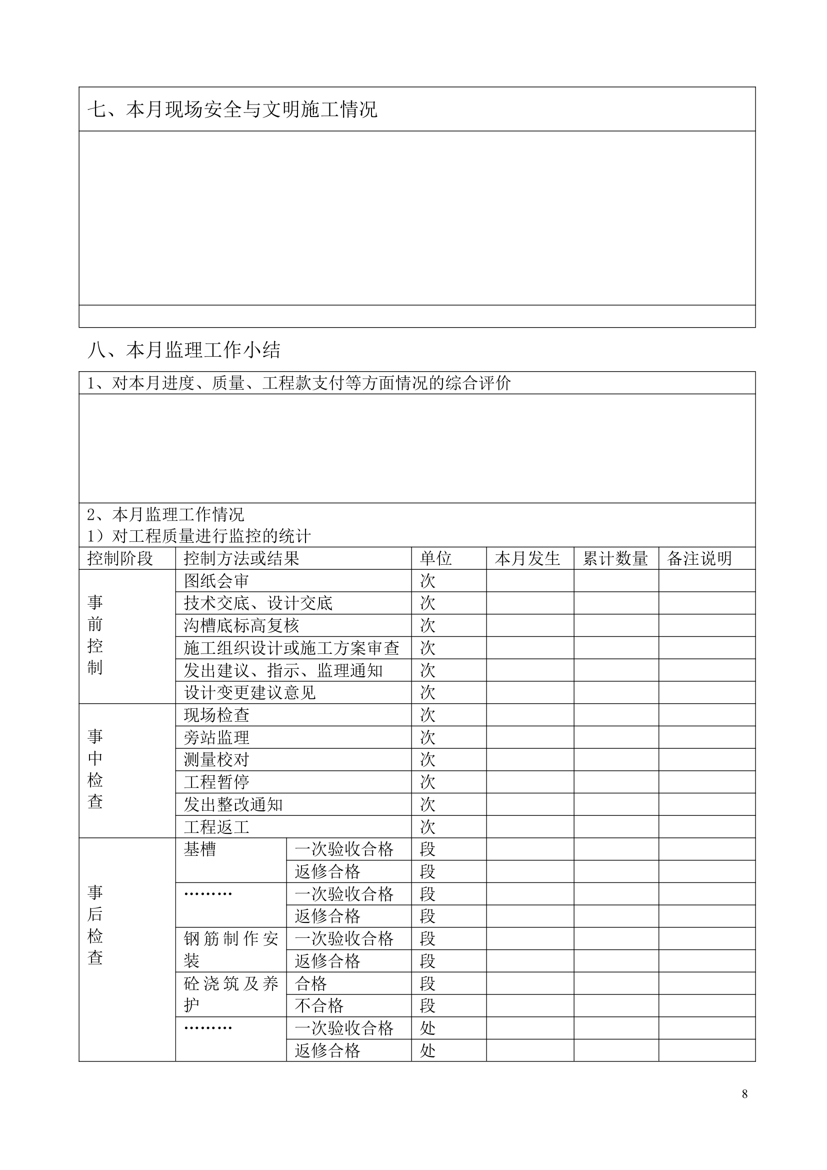 某工程监理月报格式.doc第9页