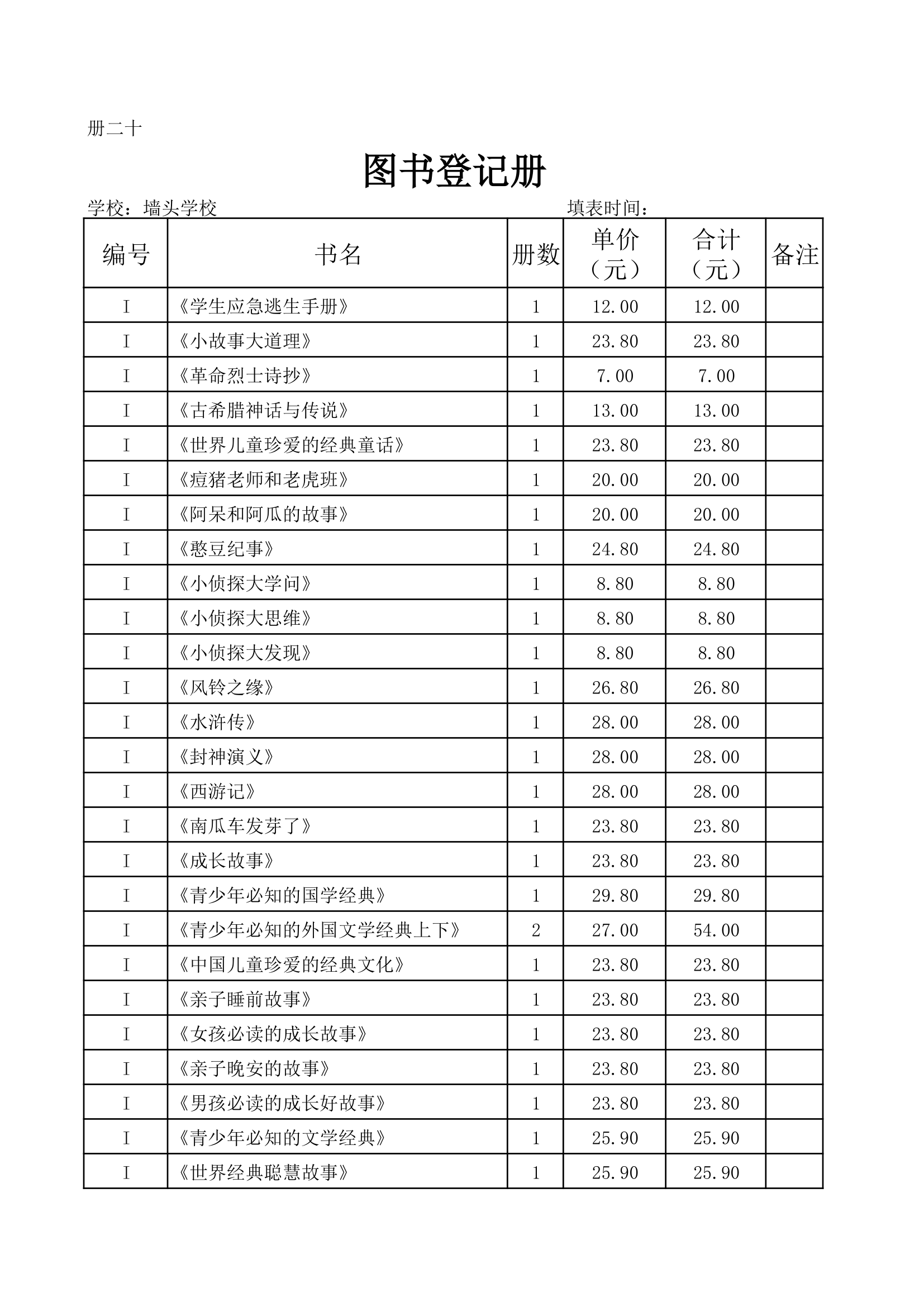 图书登记册电子档案第7页