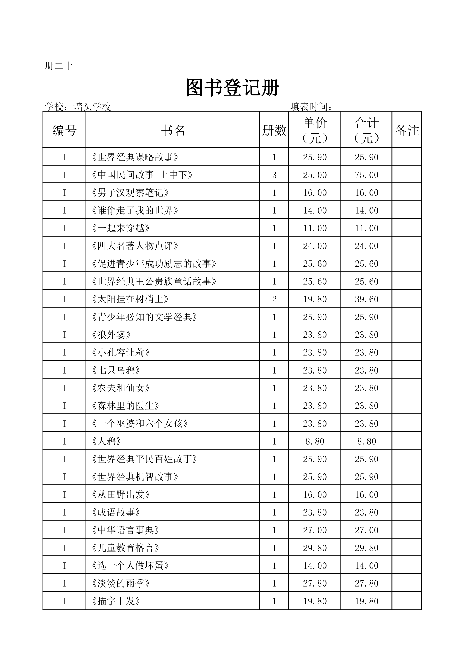 图书登记册电子档案第8页