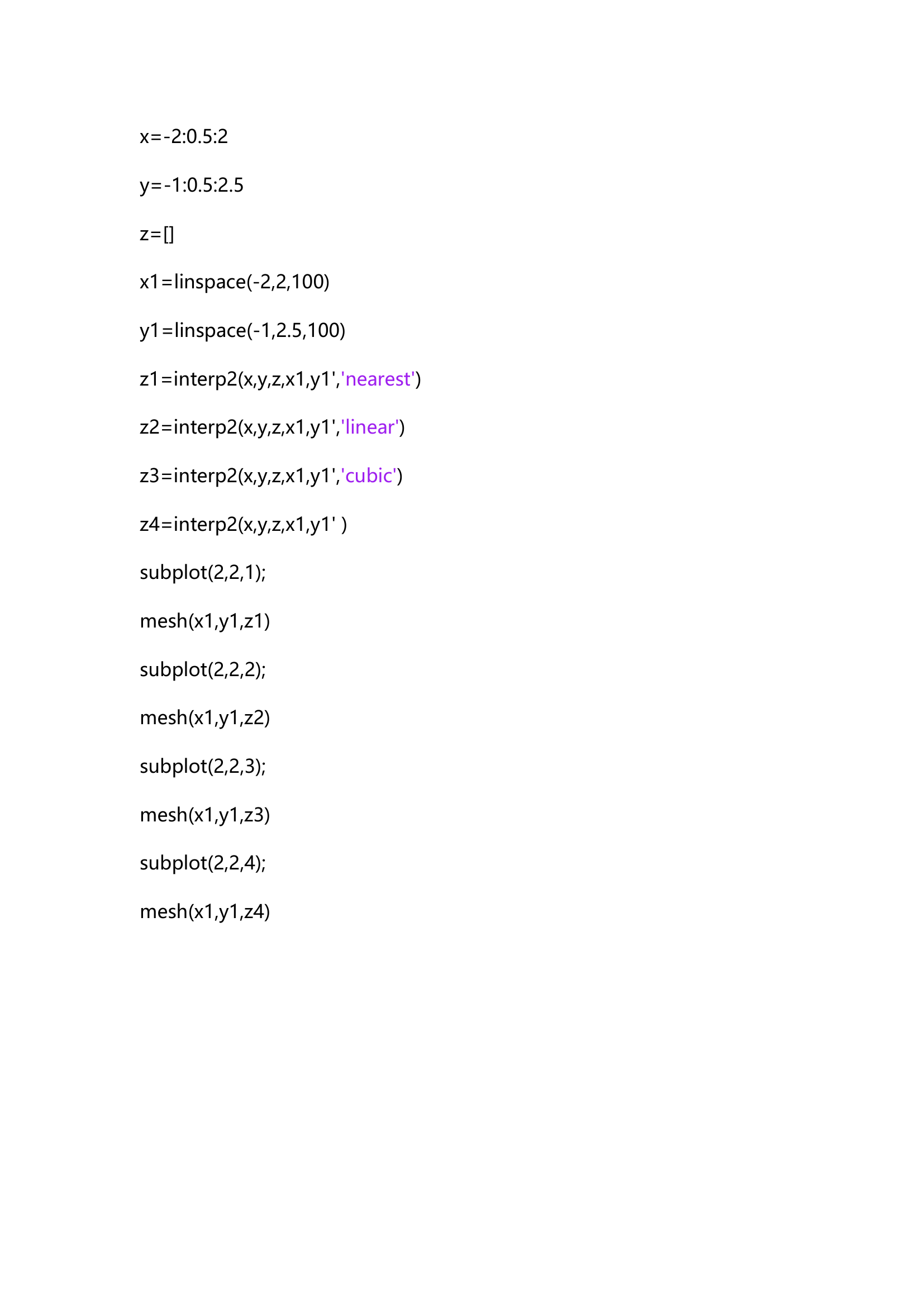 大连东软信息学院Matlab实验报告-第二次作业第9页