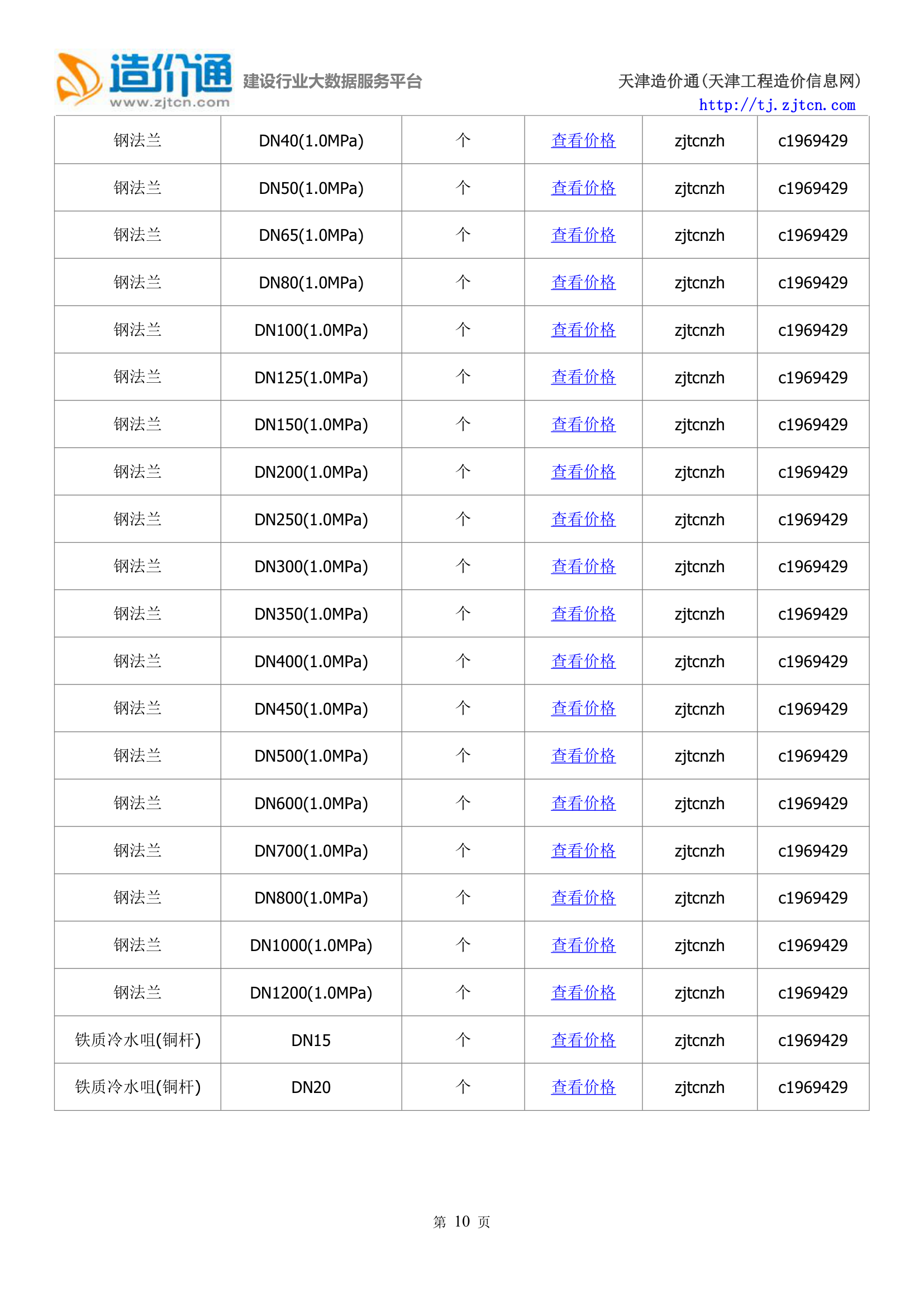 天津信息价,最新最全天津工程造价信息网信息价下载-造价通第10页