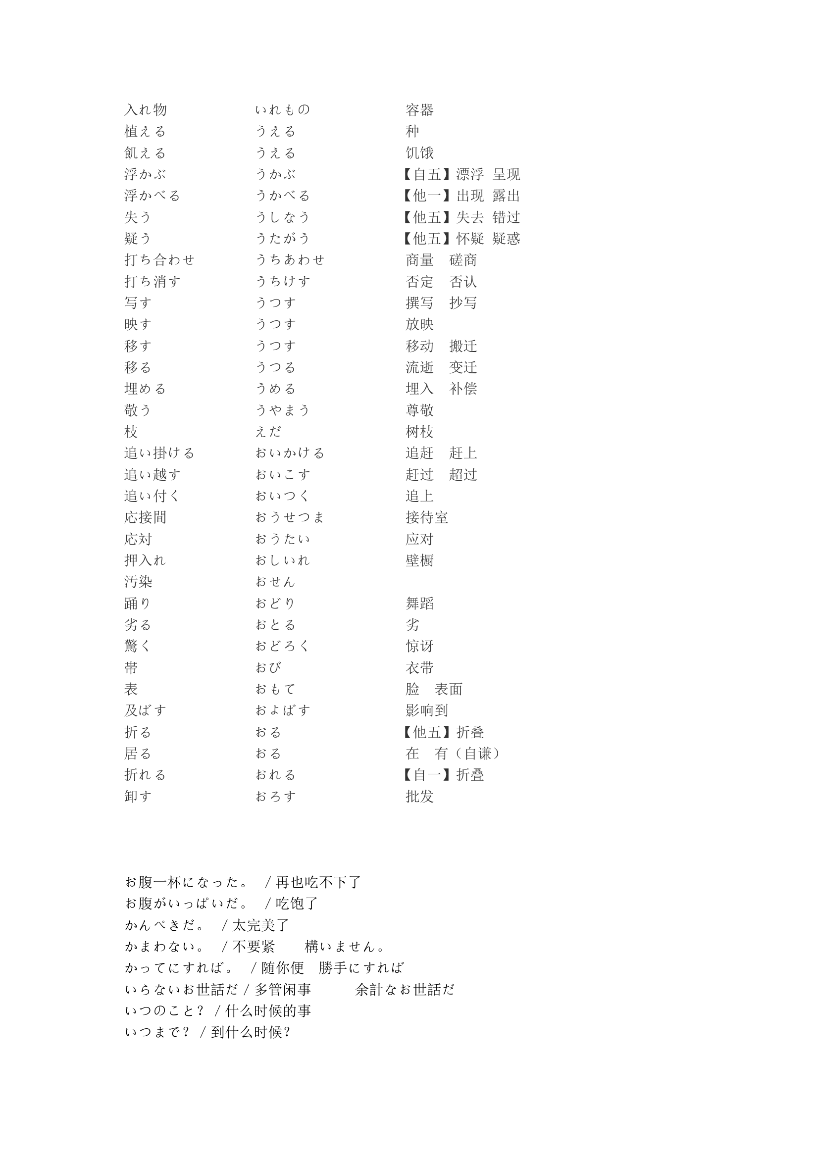 新日本语能力测试N3第2页