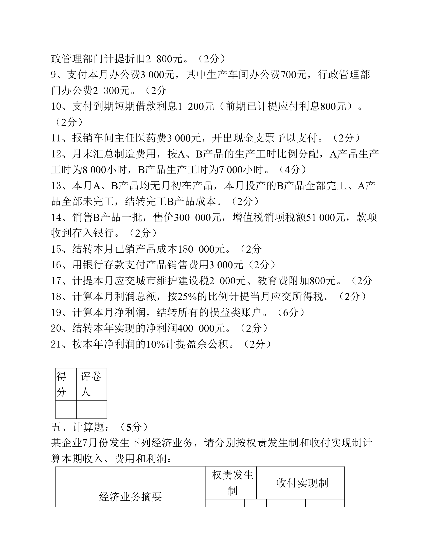 会计湖南商学院课程考核试卷第16页