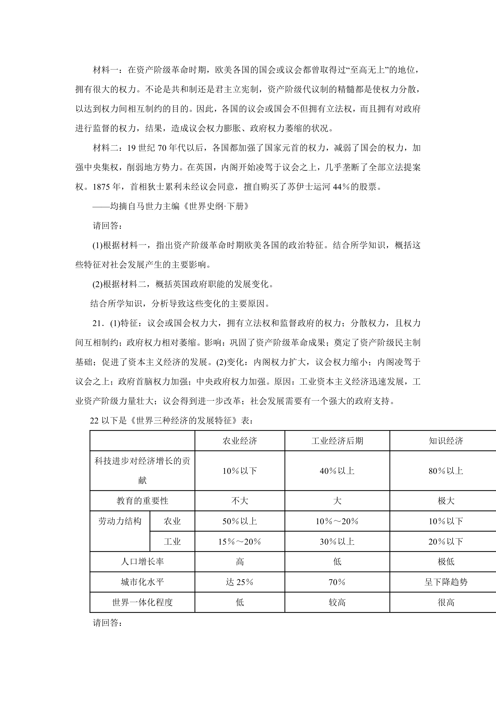 备战2012高考历史冲刺押题系列Ⅳ 专题14  三次工业革命和资本主义生产关系的调整.doc第20页