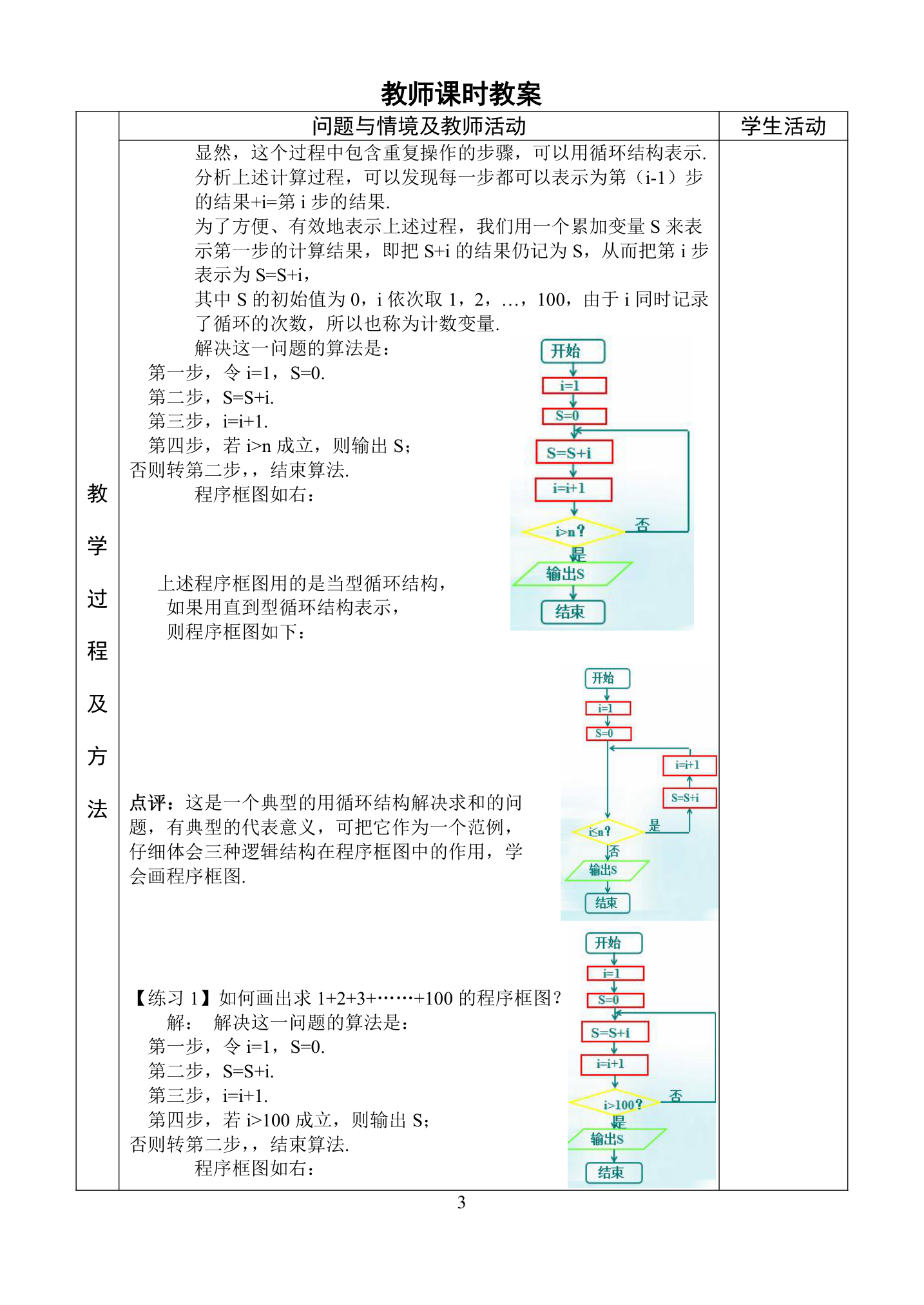 人教高中数学必修三1.1.2循环结构教案.doc第3页