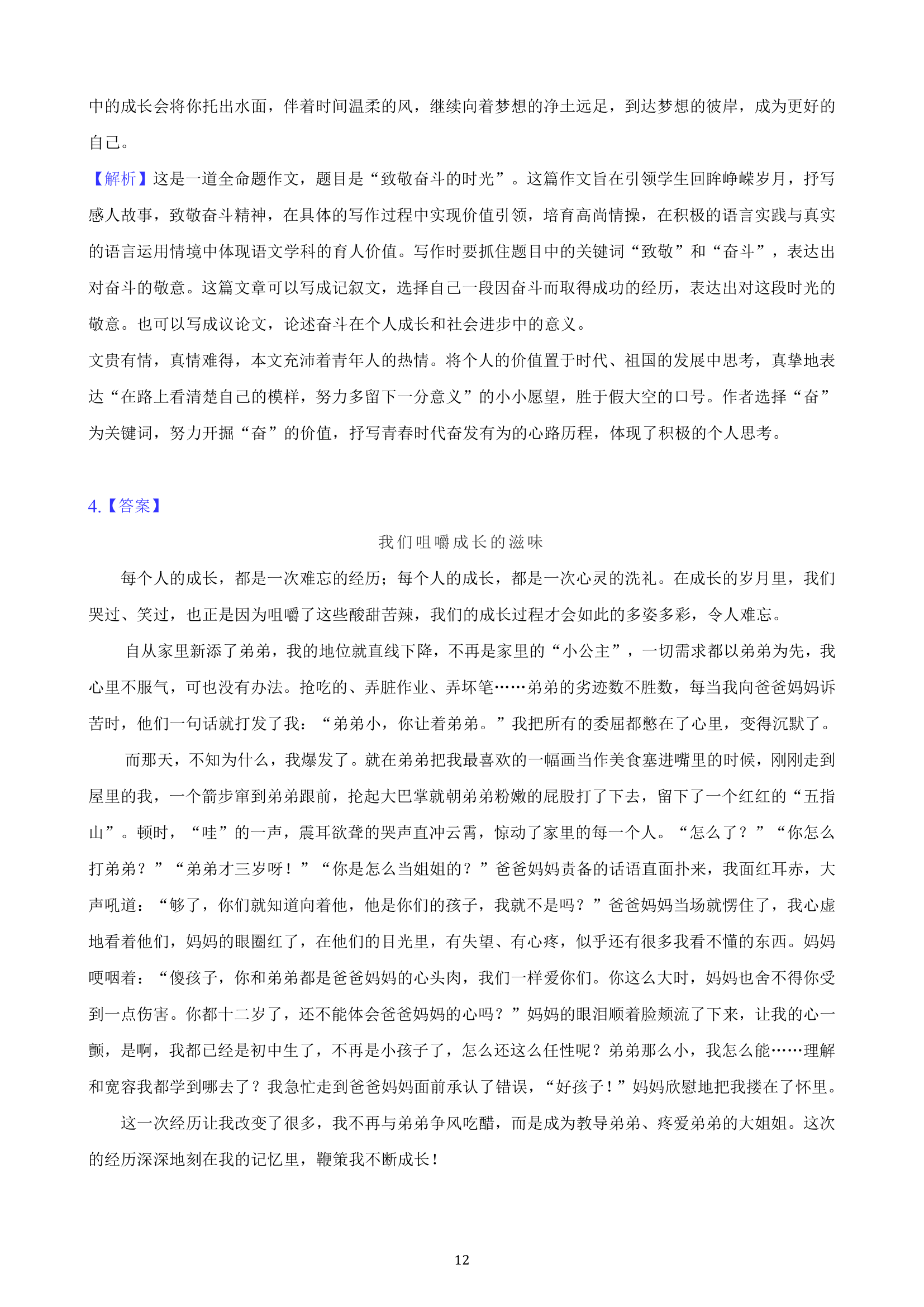 吉林省2023年九年级中考备考语文专题复习：作文题（含解析）.doc第12页