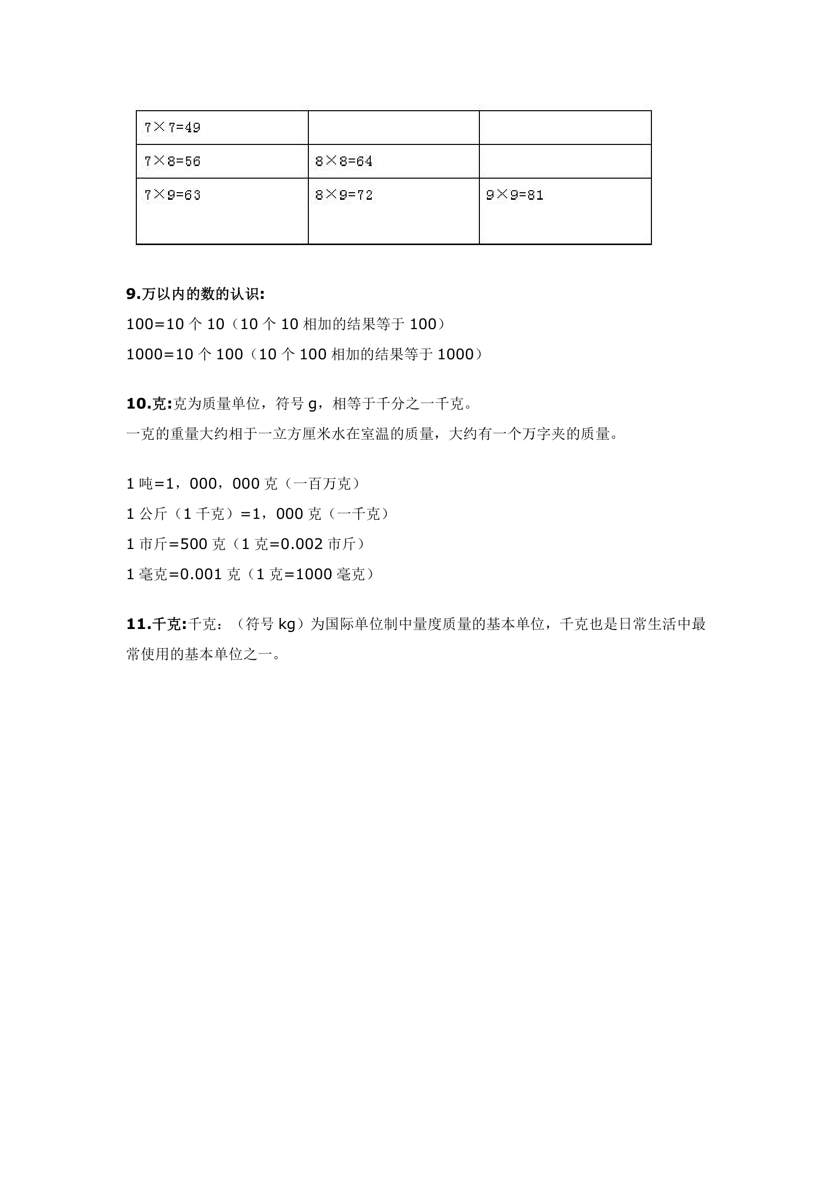 人教版小学数学知识点整理：二年级下册.doc第4页