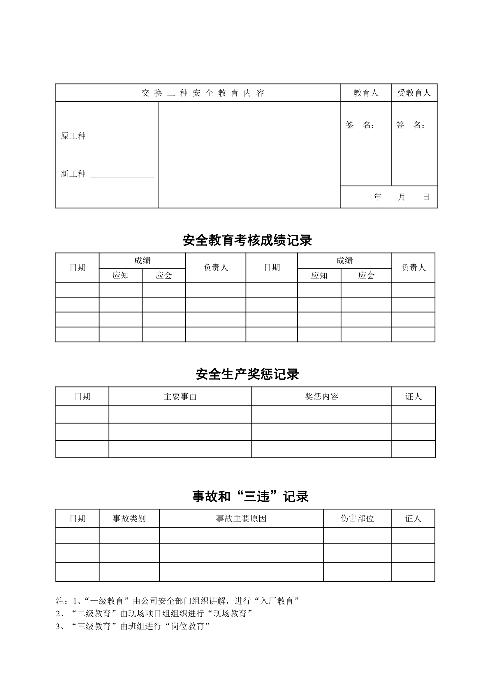 三级安全教育记录表.doc第2页