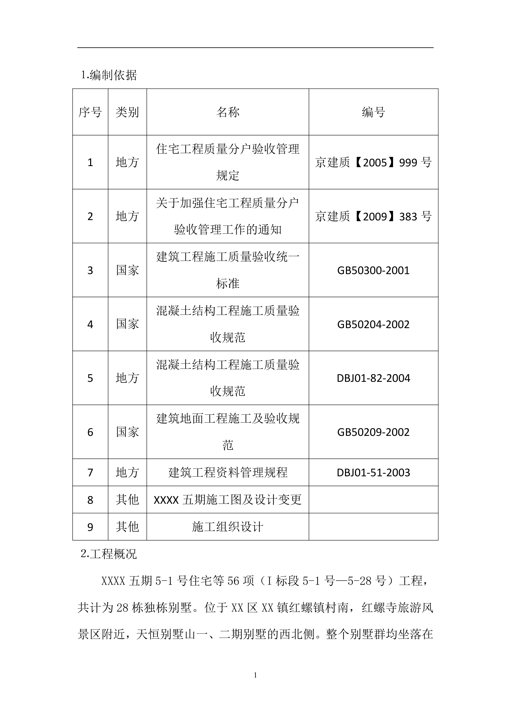 别墅工程主体结构分户验收方案（附分户验收记录表）.doc第2页