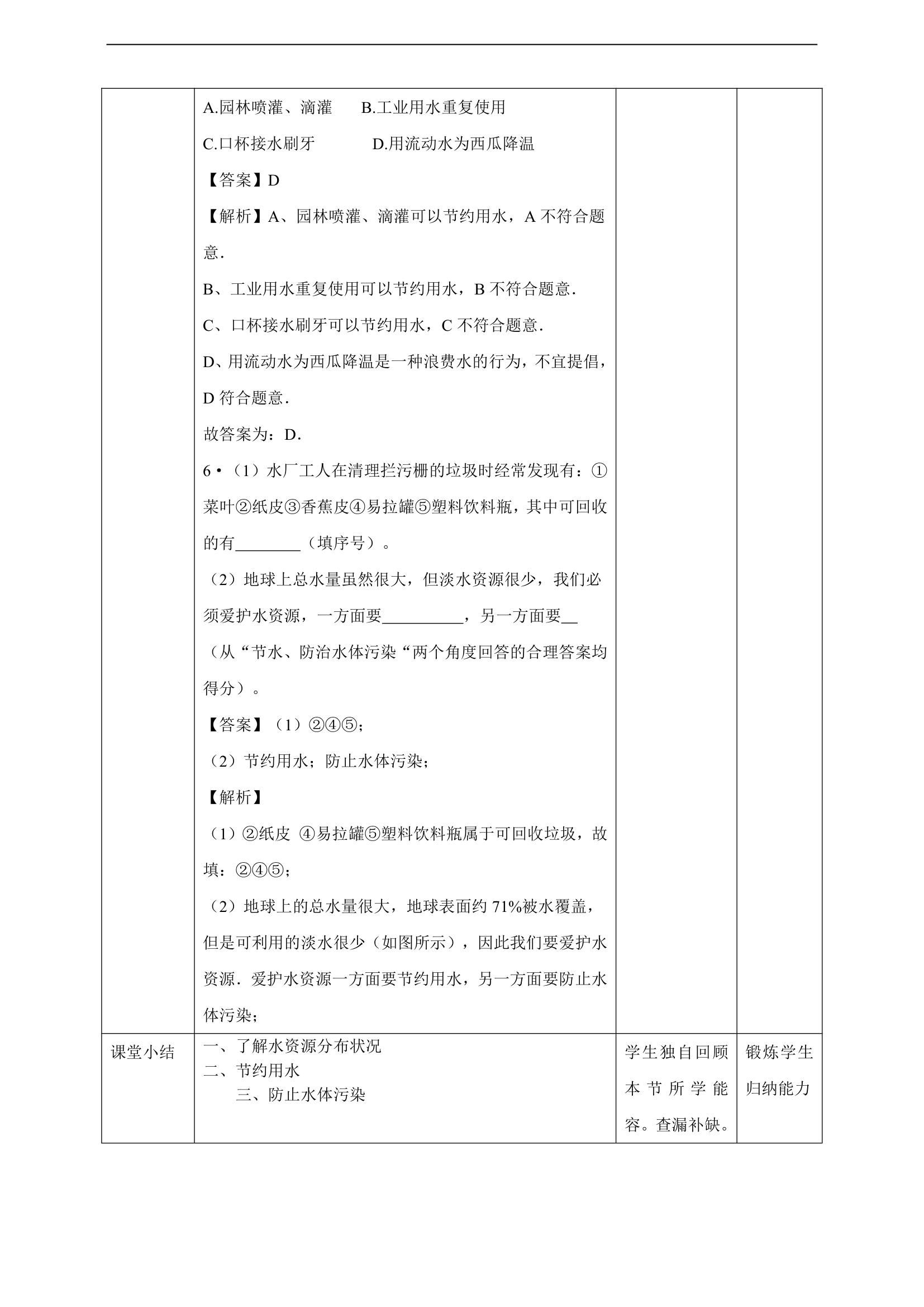 初中化学人教版九年级上册《课题1爱护水资源》教案.docx第6页