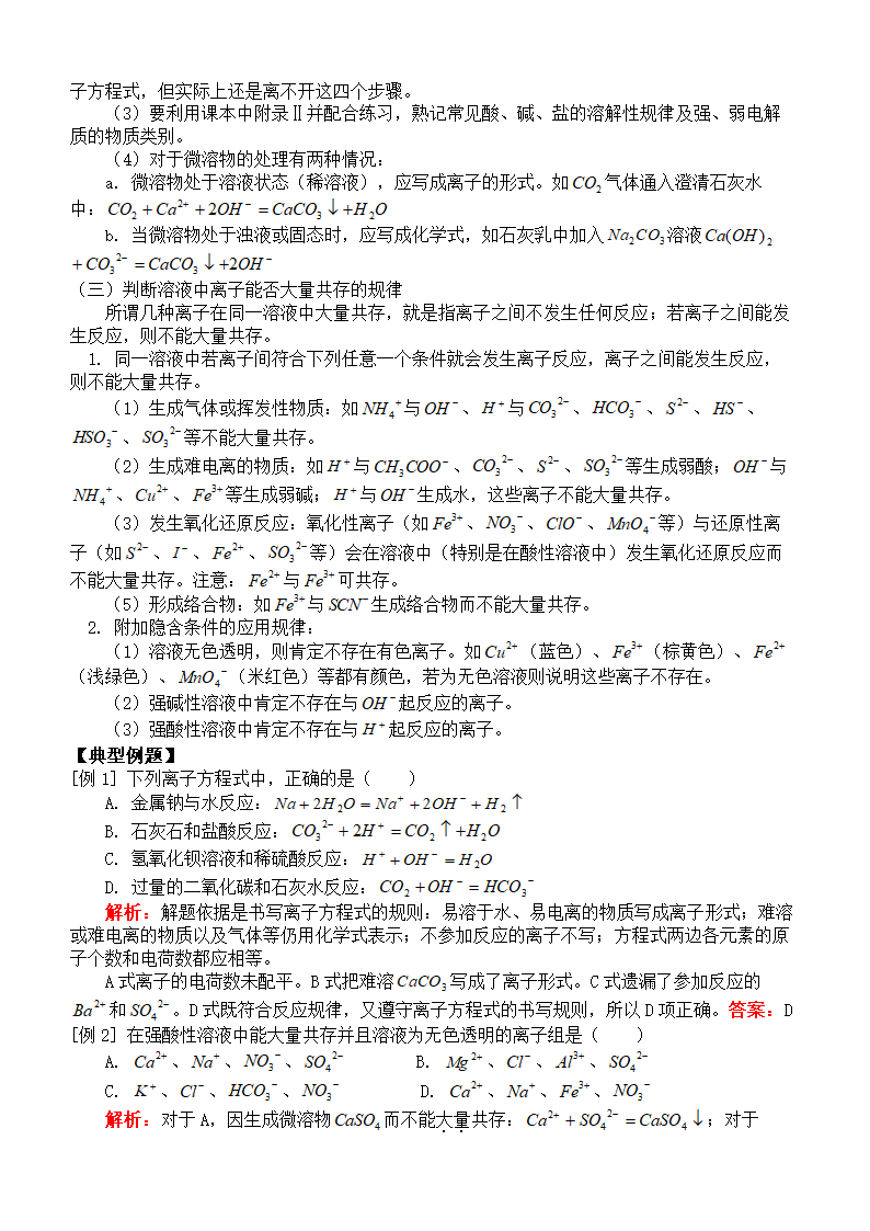 高中化学离子反应知识点总结.docx第6页