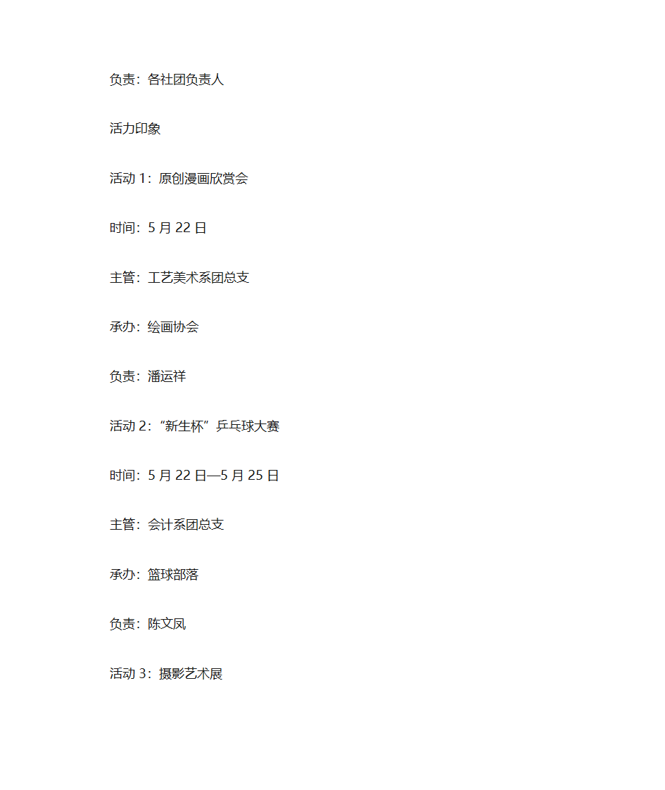 河南工业贸易职业学院首届社团文化艺术节策划书第9页