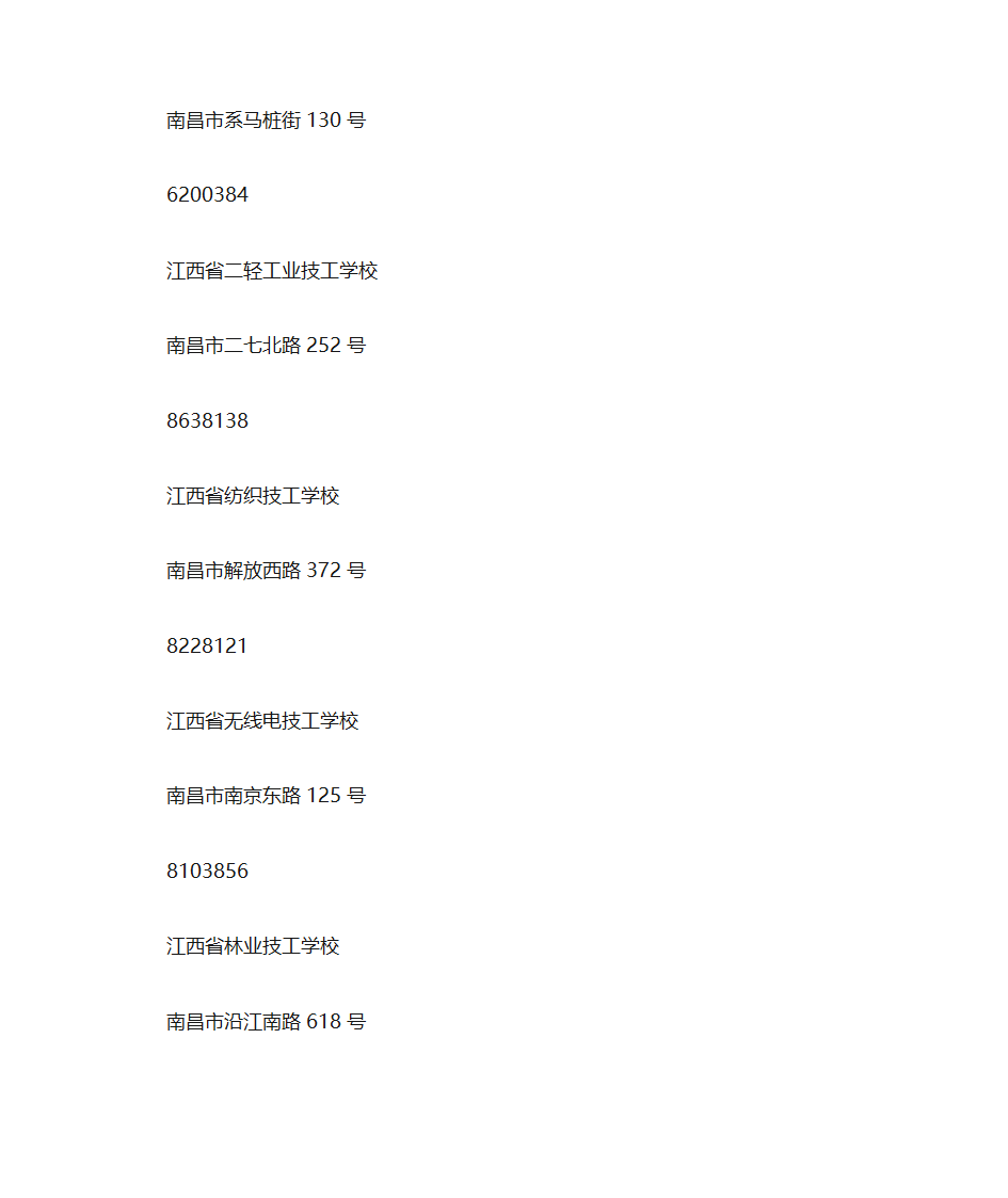 南昌技校中专一览第8页