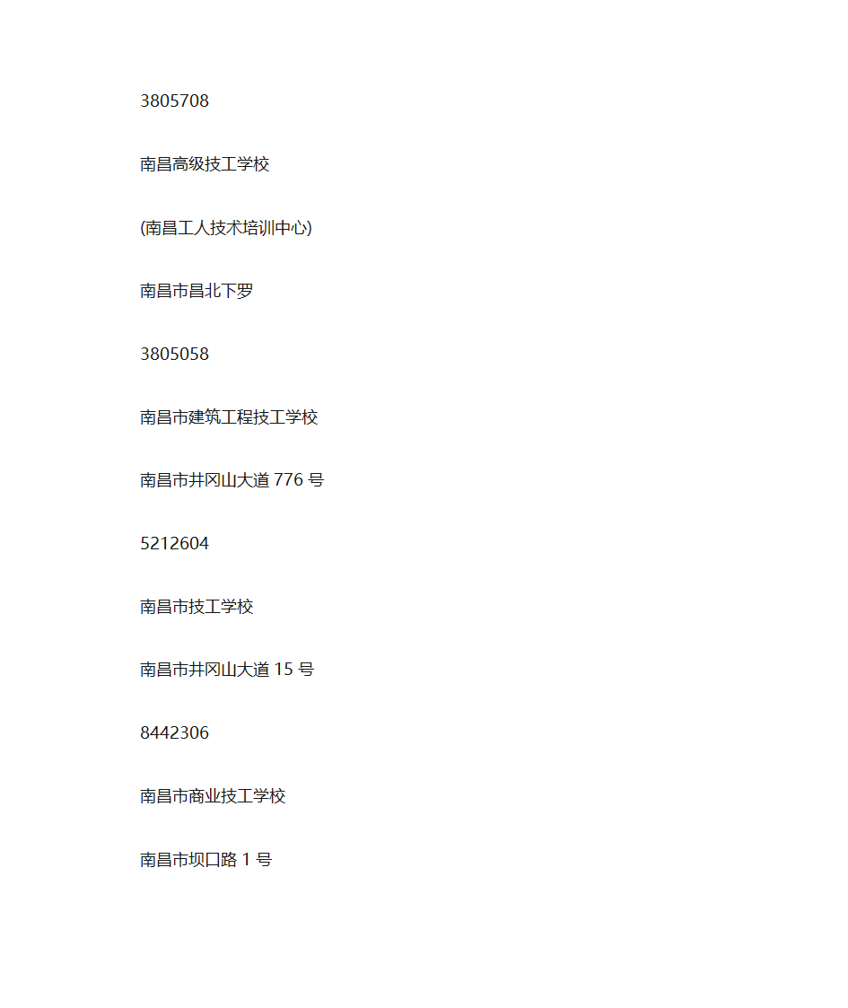 南昌技校中专一览第10页