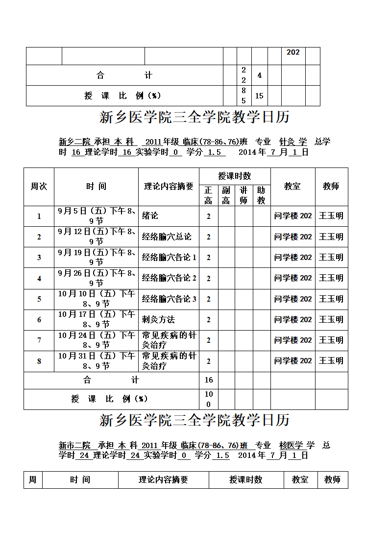 新乡医学院三全学院教学日历(1)第12页