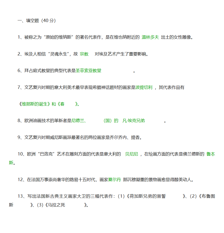 中国美术史试题及答案第42页