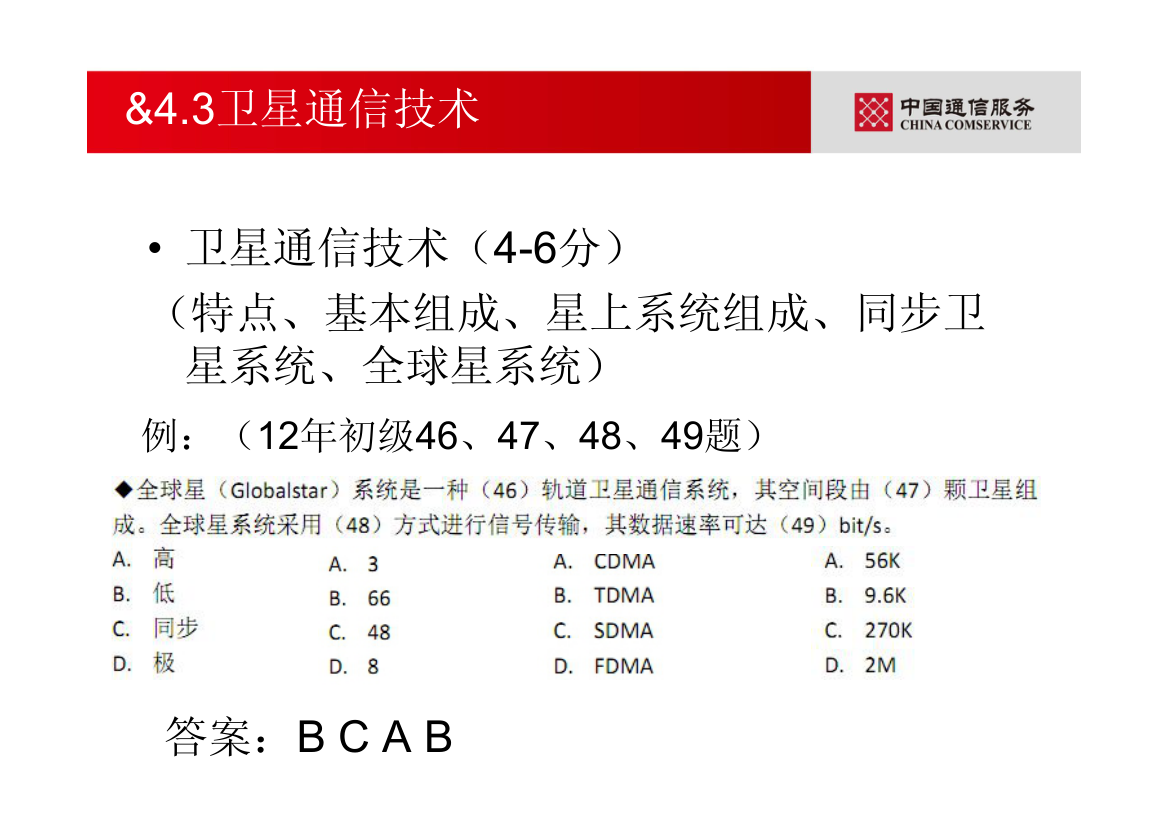 通信专业职业水平考试—综合能力(初级)第33页