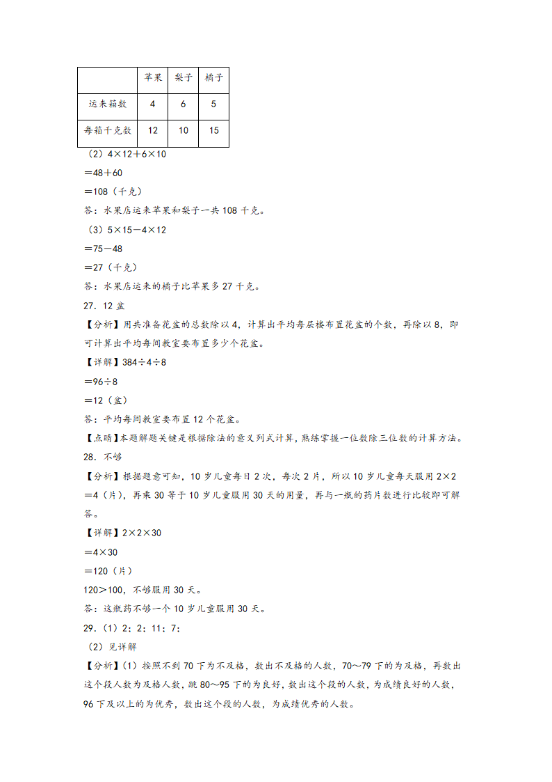 2023-2024学年苏教版四年级上册数学高频易错强化训练-期末典型易错题押题卷（含解析）.doc第14页