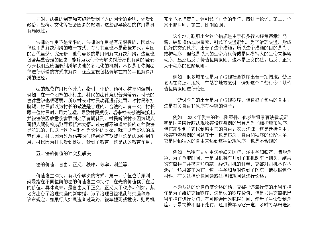 司法考试法理学与论述题知识点第3页