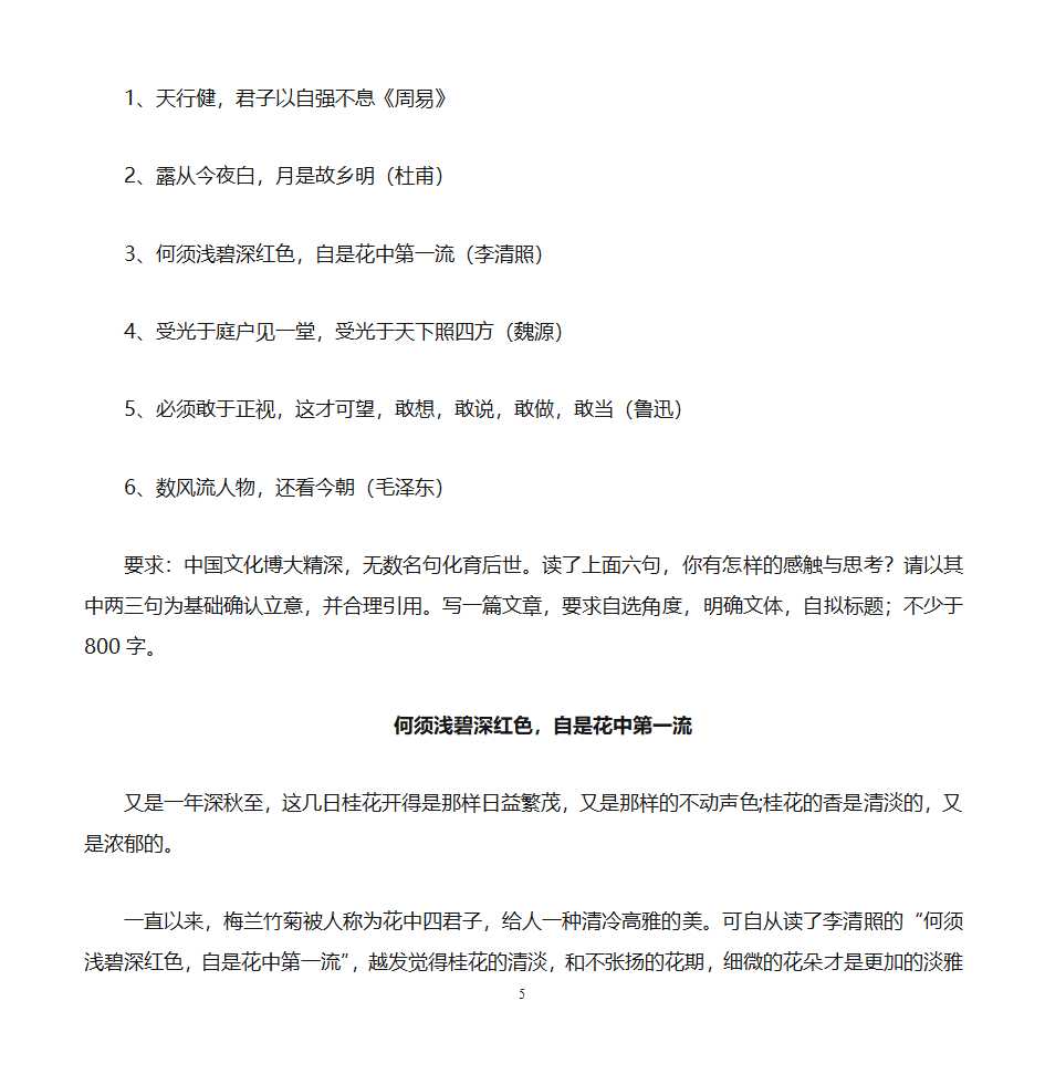 2017年高考满分作文第5页