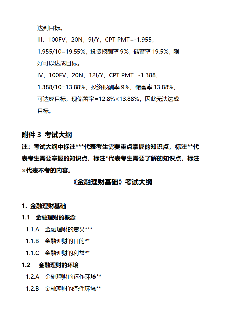 关于金融理财师考试的大纲和报考条件第22页