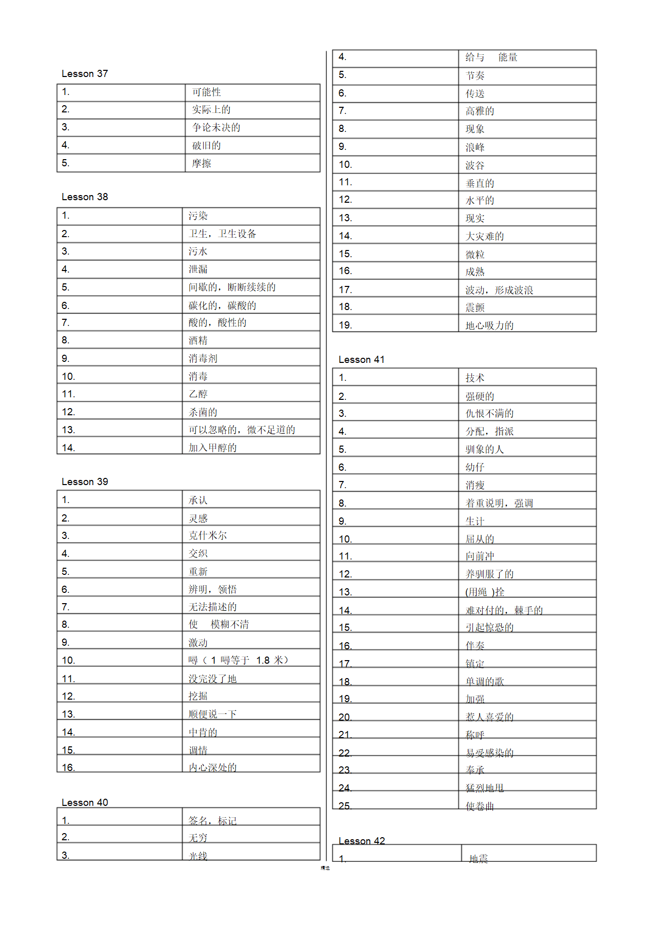 新概念英语第四册单词默写表（无答案）.doc第9页