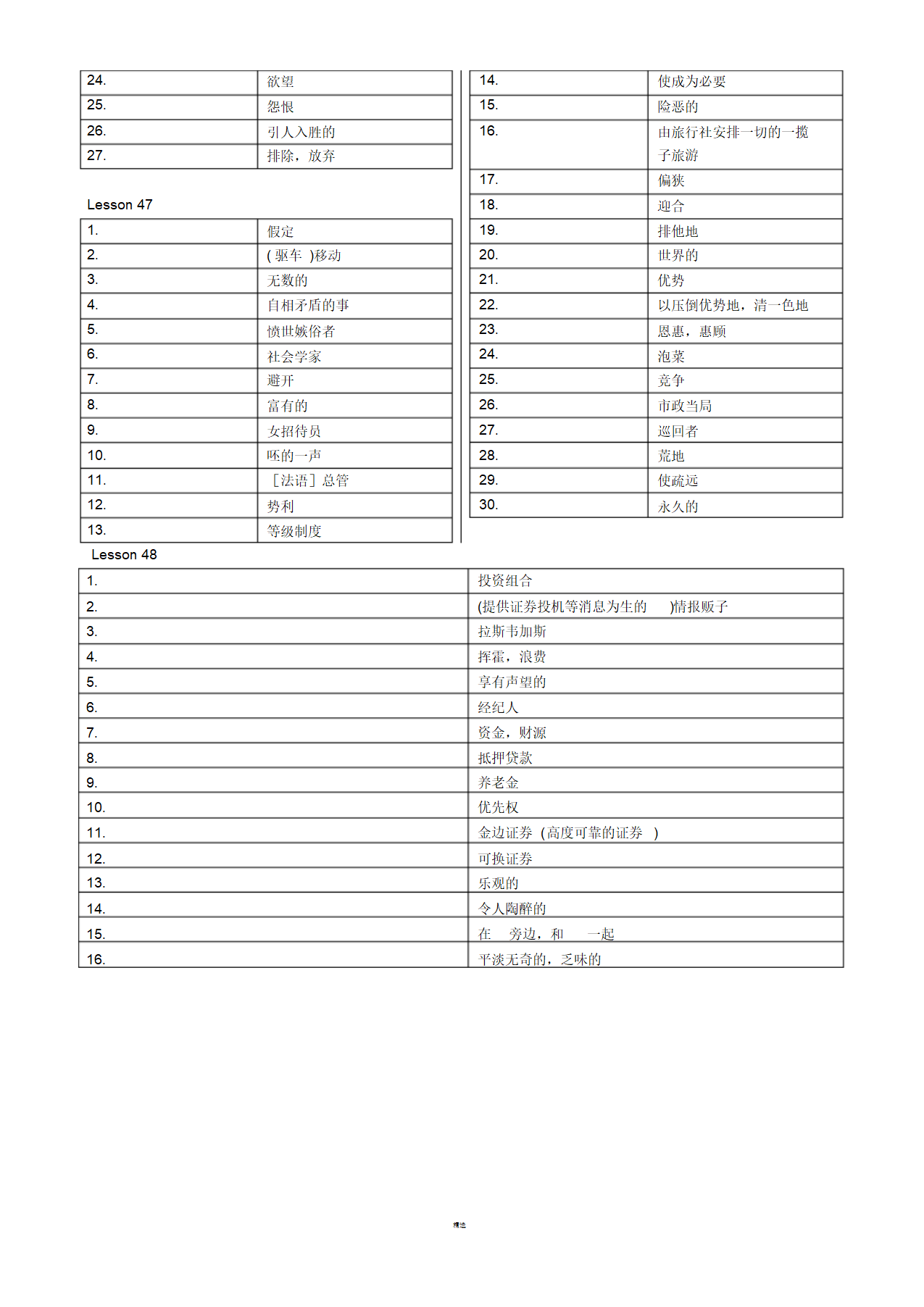 新概念英语第四册单词默写表（无答案）.doc第12页