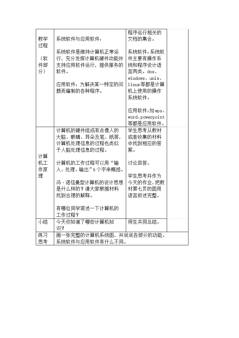 高中信息技术必修1教案-3.1 现代信息处理工具——计算机-浙教版.doc第3页