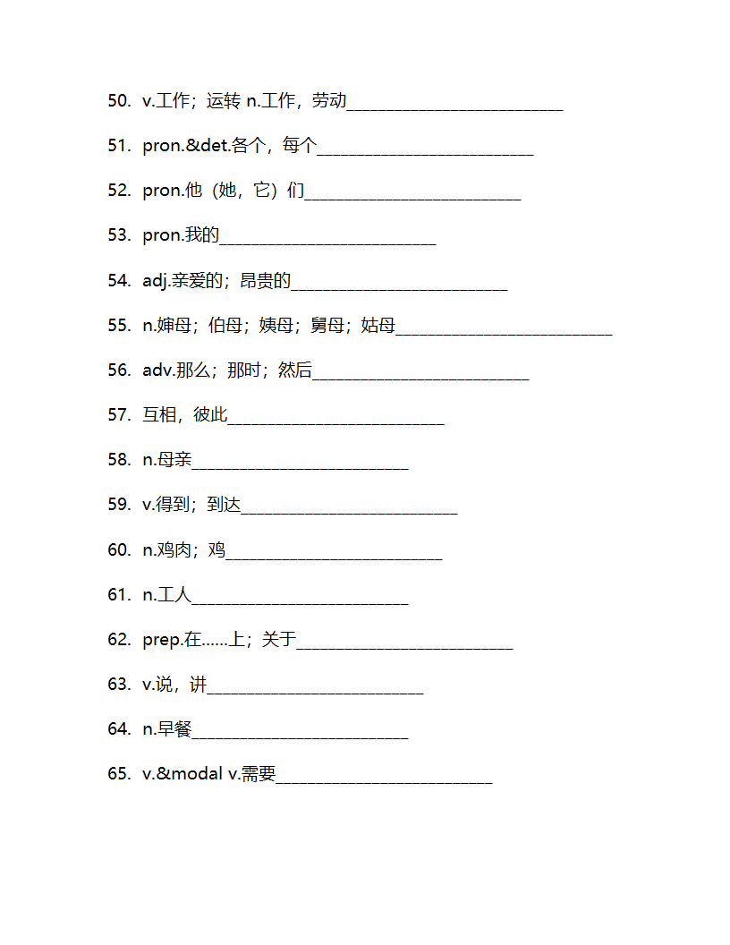 仁爱版七年级上册Unit3Getting together单词检测（含解析）.doc第20页