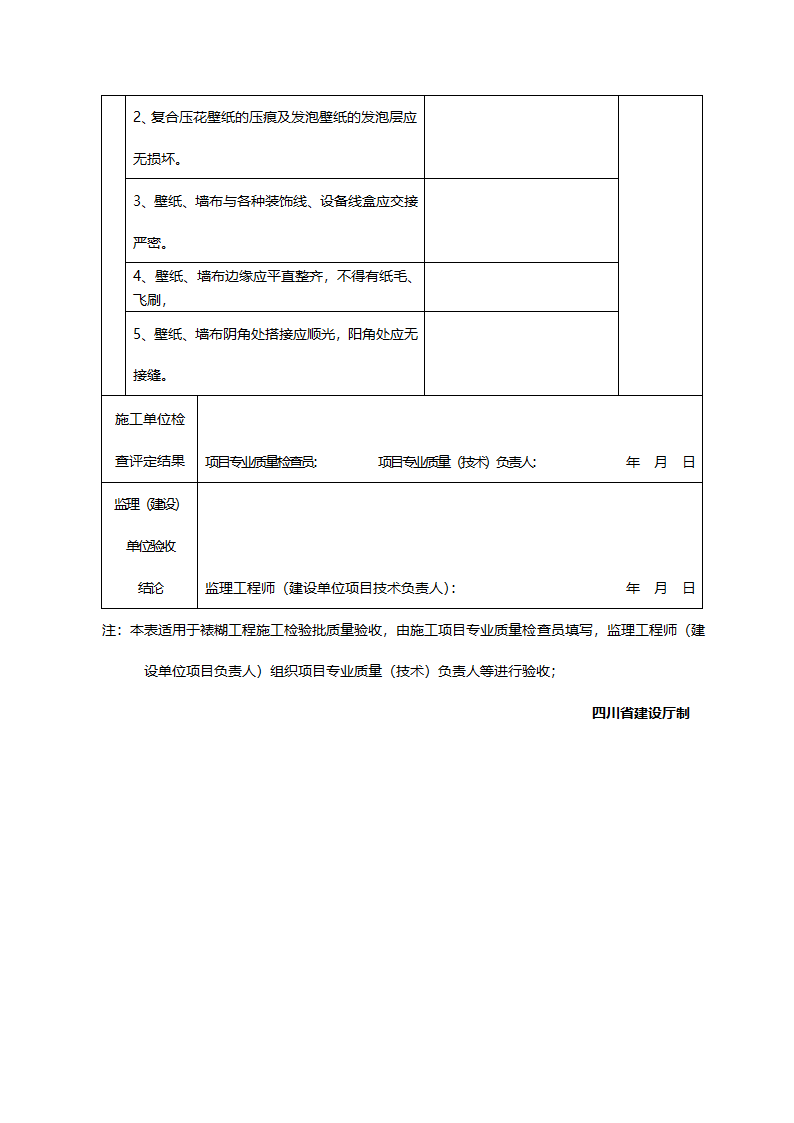 某施工裱糊工程检验批质量验收记录.doc第2页