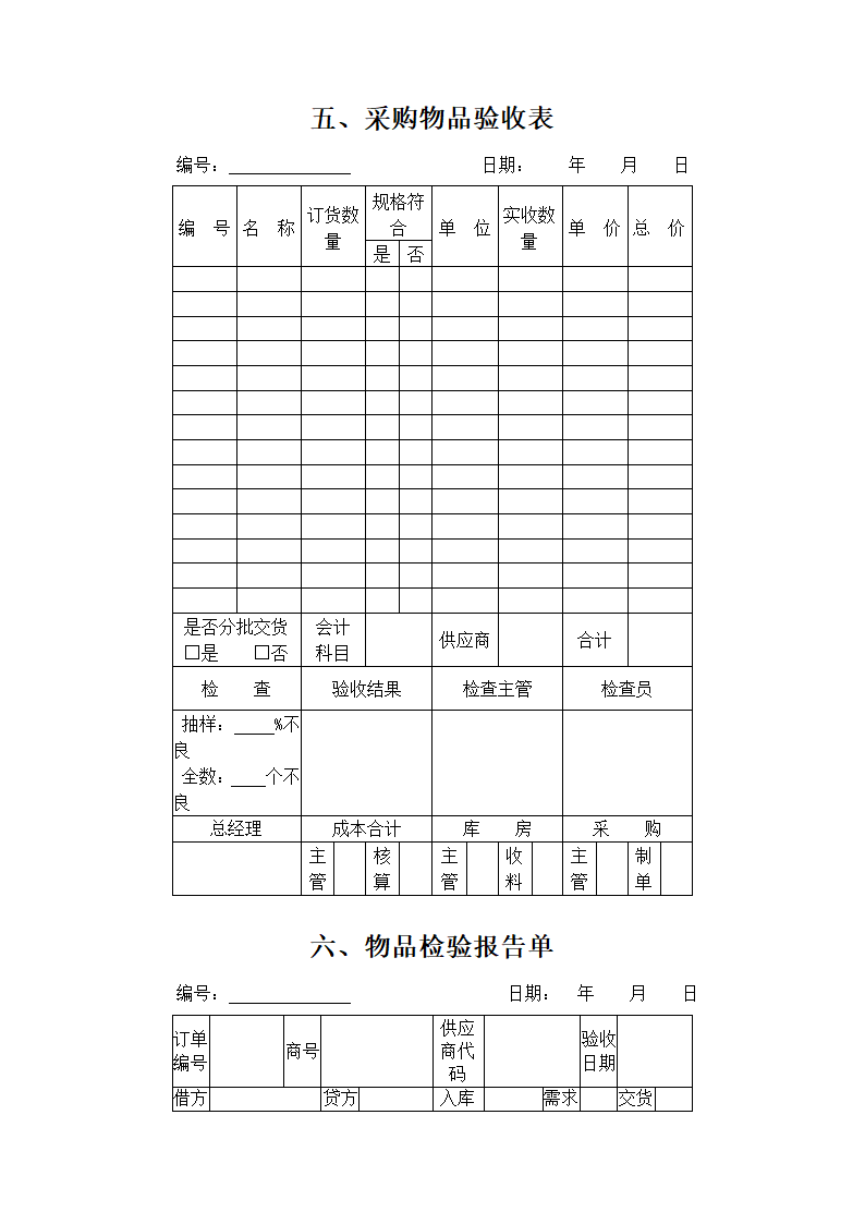 采购物品的验收结算库存管理表格.docx第4页