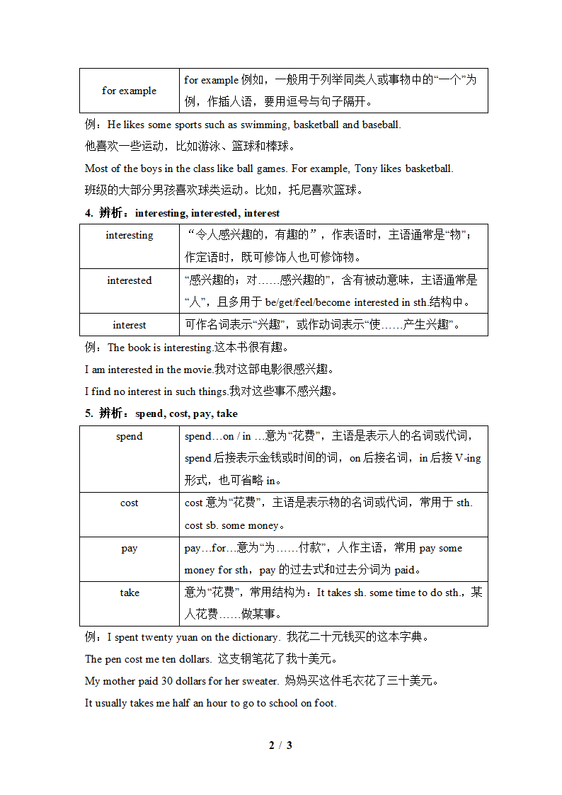 外研版八年级英语下册 Module6易混淆单词和短语辨析.doc第2页