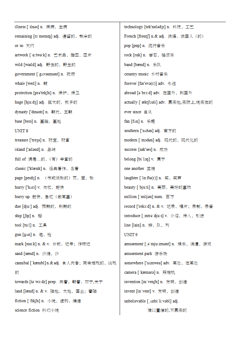 新人教版初中英语七至九年级单词表汇总.doc第34页