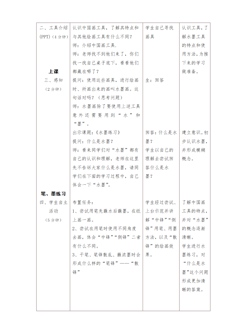 四年级上册美术教案-8.水墨练习- 冀教版.doc第2页