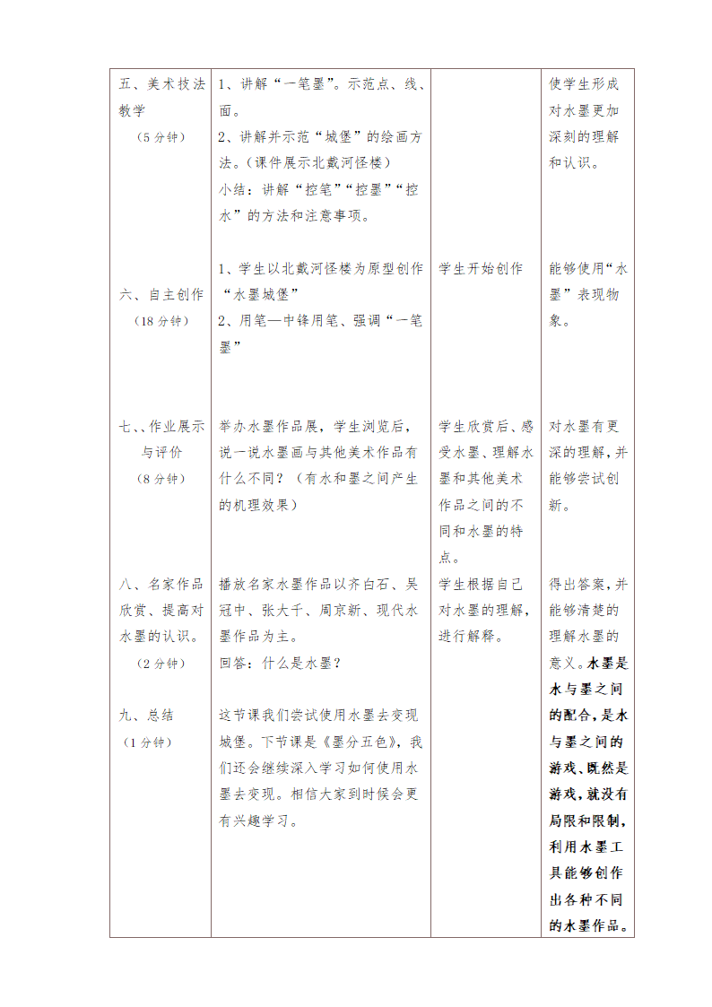 四年级上册美术教案-8.水墨练习- 冀教版.doc第3页