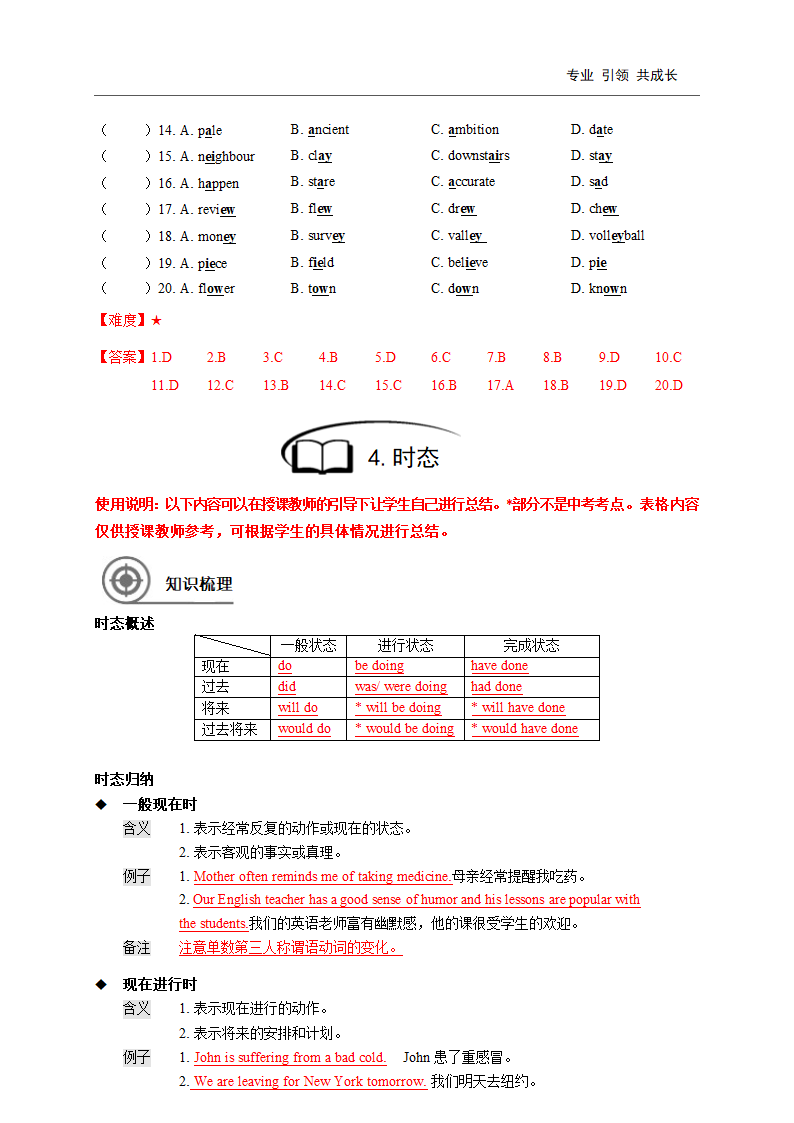 牛津上海版八年级寒假辅导—03—音标3—8A Unit 3复习—8B Unit 3单词预习—时态—阅读理解C篇学案.doc第3页