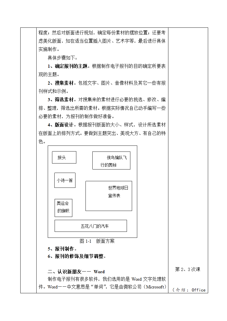 五年级下册信息技术 第1课《电子报刊设计》 教案 河大版.doc第2页