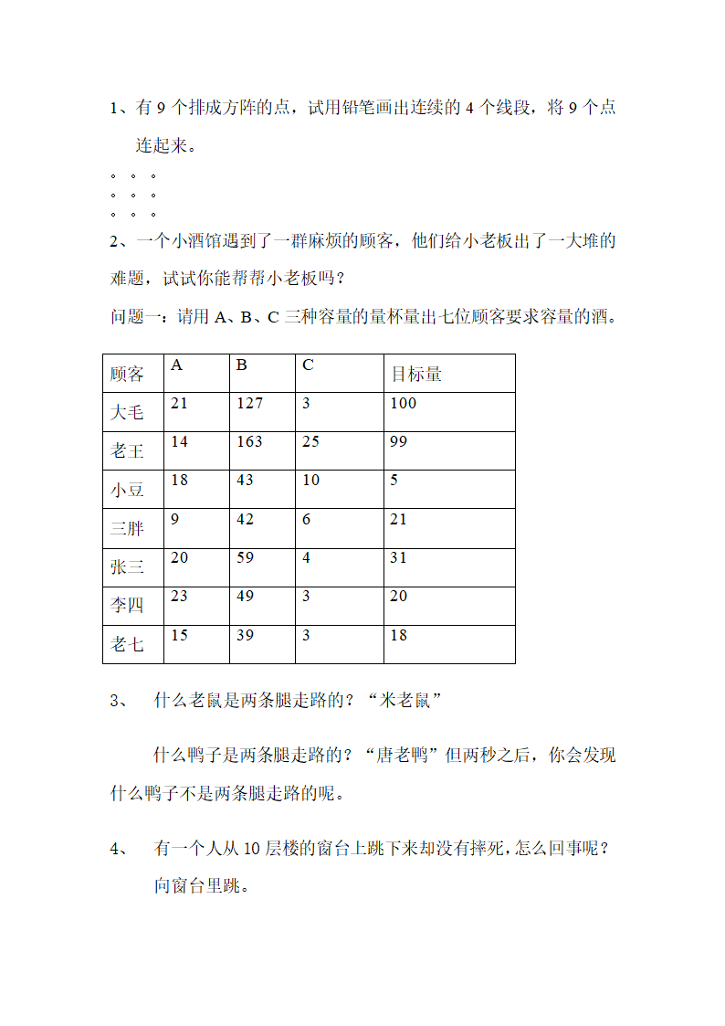 通用版高一心理健康  创造性思维 教案.doc第7页