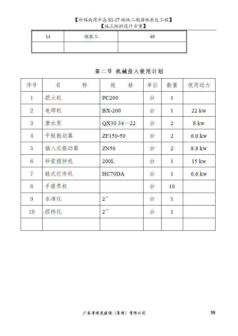 佛山市南海祈福南湾半岛S1-17地块二期园林工程施工组织设计.doc第30页