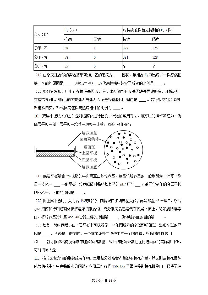 2023年四川省成都市高考生物一模试卷（有解析）.doc第4页