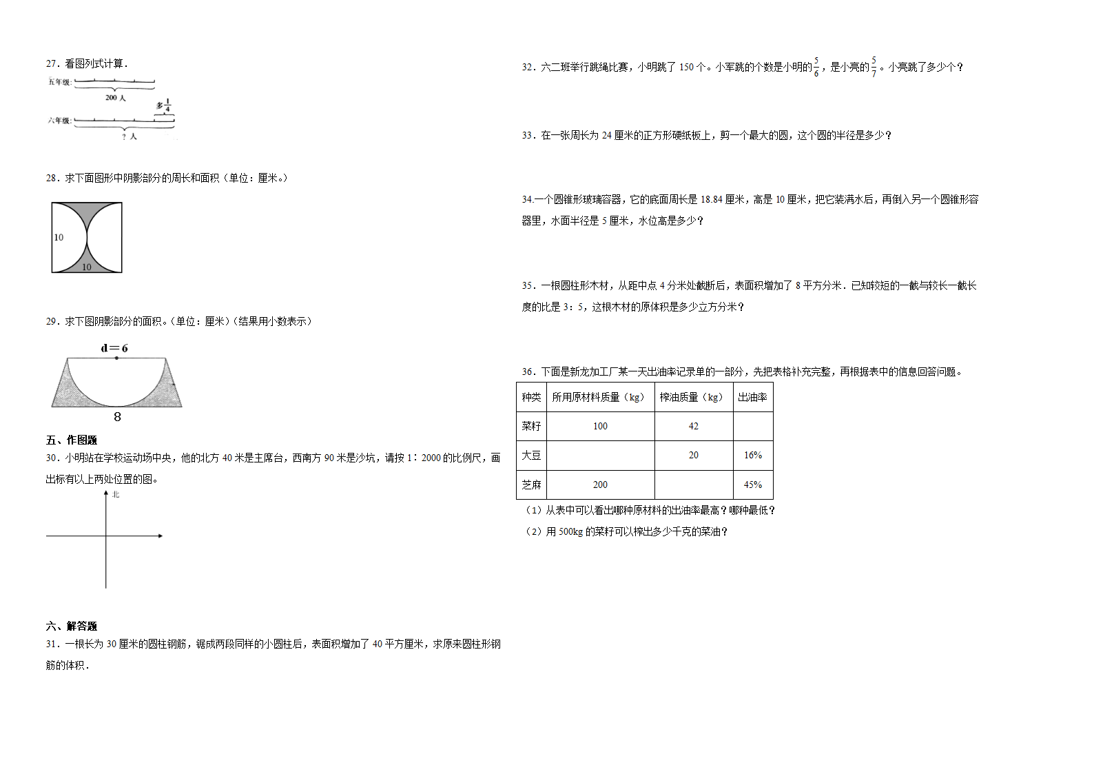 (小升初押题卷）重庆市2023-2024学年六年级下学期小升初数学期末预测卷（西师大版）（含解析）.doc第2页