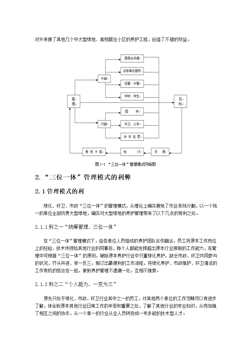 谈三位一体管理模式利弊对绿化行业改革带来的启示.doc第2页