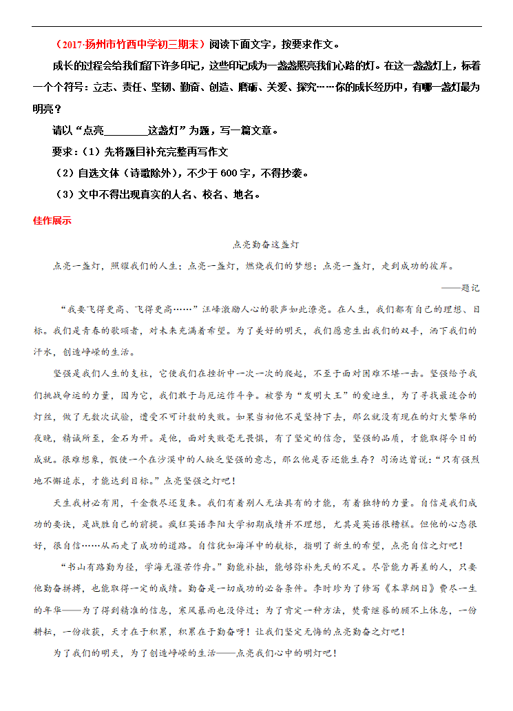 专题14 勤奋惜时-冲刺2021年中考作文满分之美文必备 教案.doc第3页