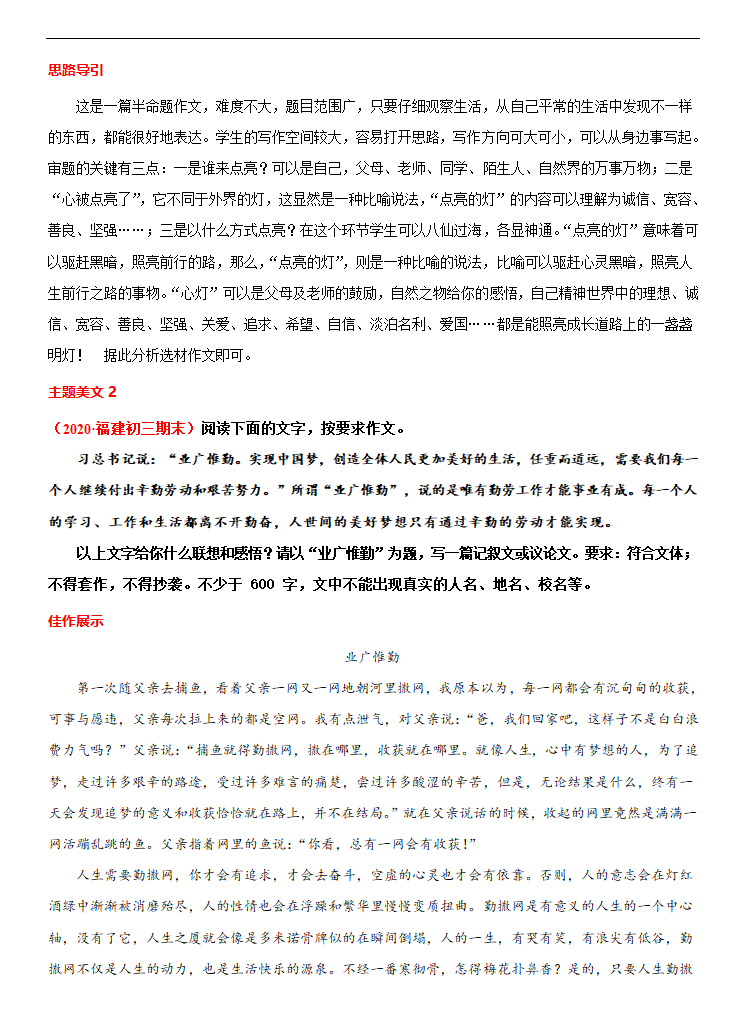 专题14 勤奋惜时-冲刺2021年中考作文满分之美文必备 教案.doc第4页