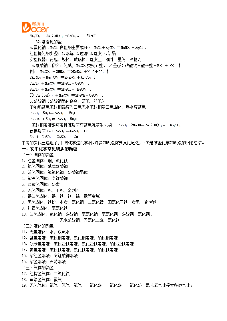 初中化学_知识点按章节汇总.doc第22页