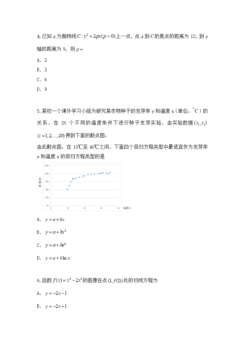 2020年全国I卷理科数学高考真题第2页