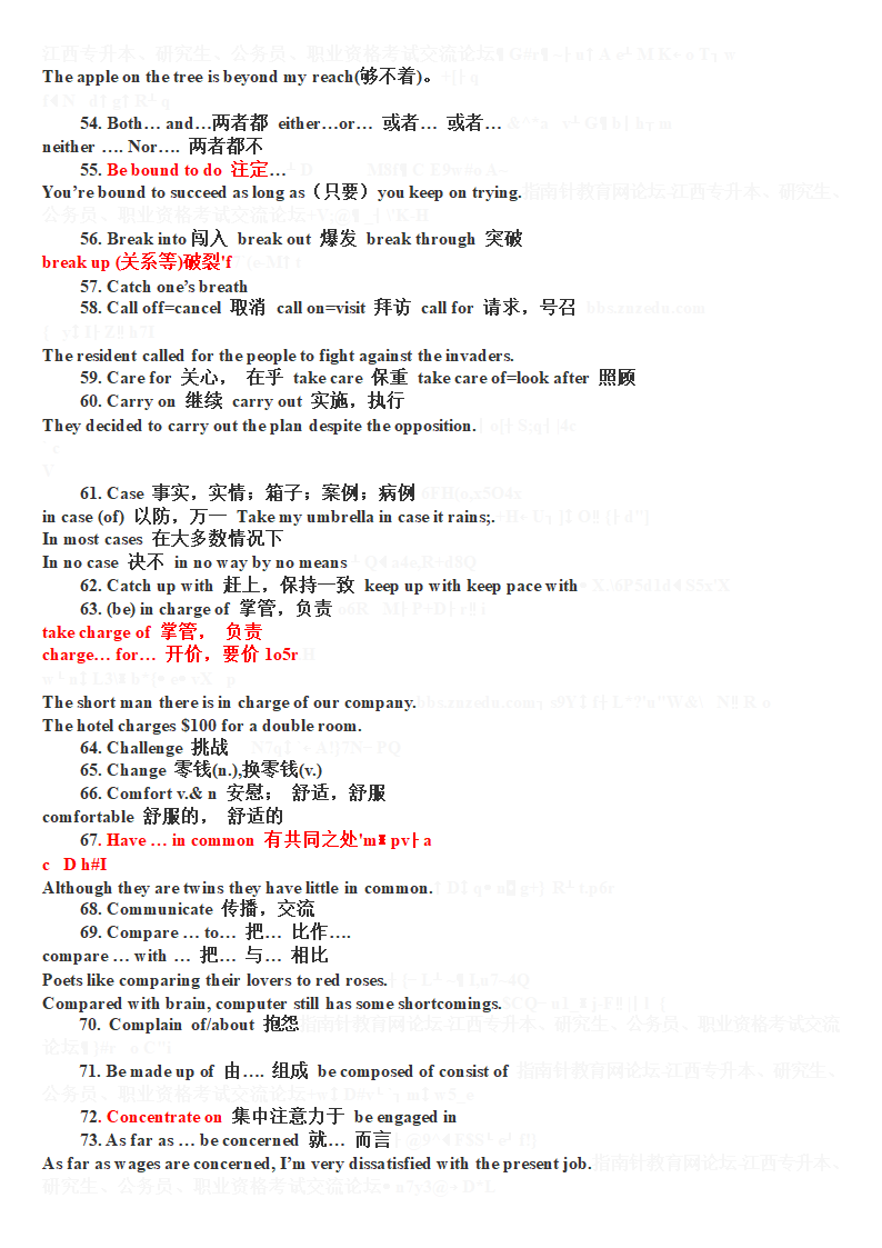 江西专升本英语考点第4页