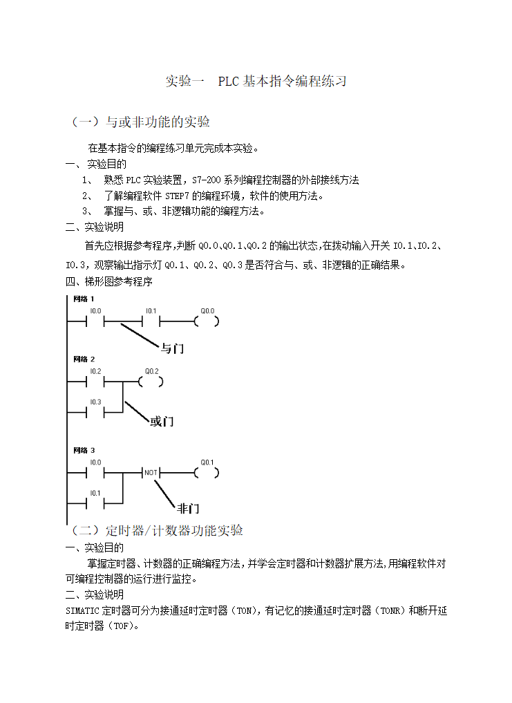 南昌大学PLC实验报告第2页